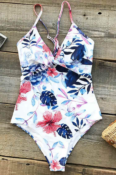 Cloudy Sphere Print One-piece Swimsuit