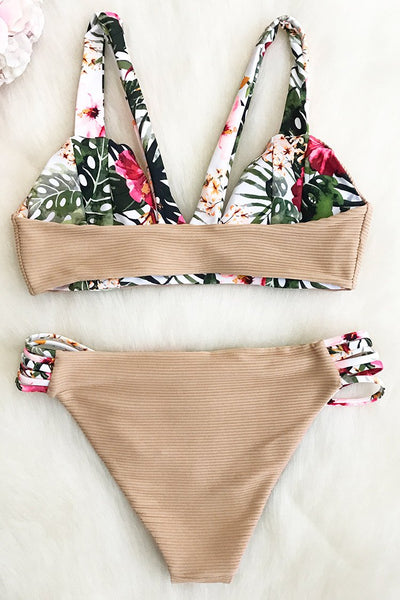 Fleet Of Time Print Bikini Set