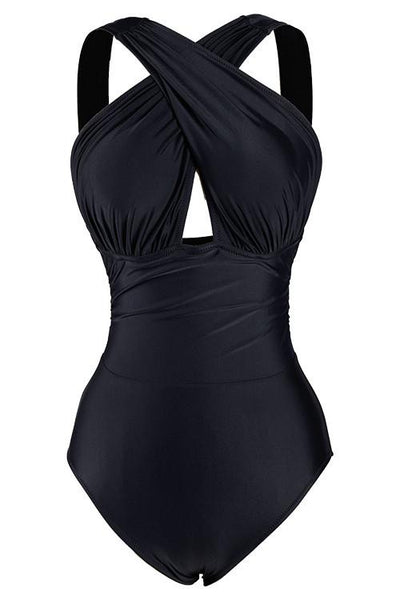 Deep Feelings Cross One-piece Swimsuit