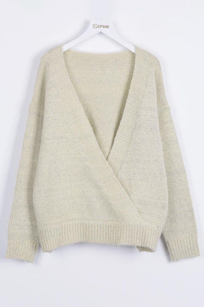 Across the Board Plunging Sweater