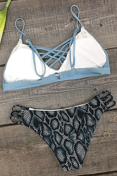 Salty Seabreeze Lace Up Bikini Set