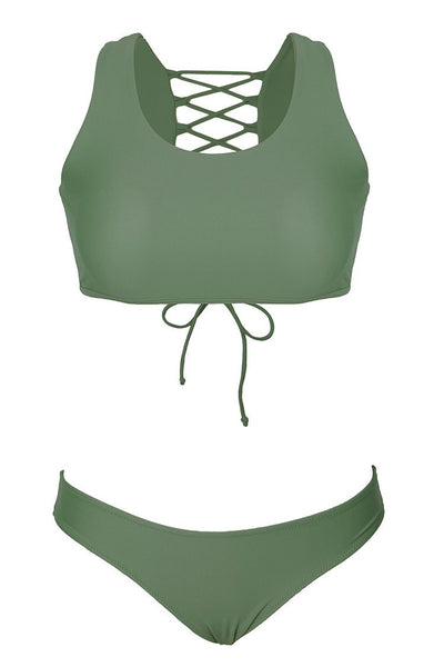 Matcha Mousse Solid Bikini Set