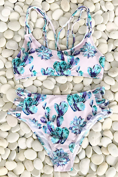 Cactus Garden Print Bikini Set