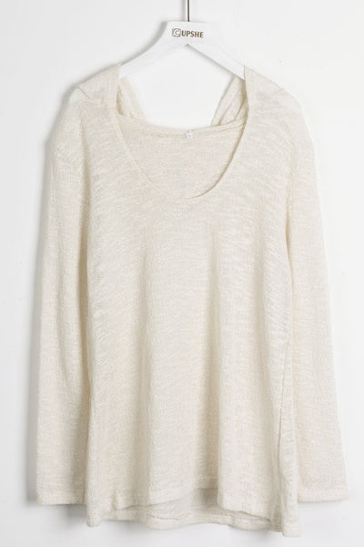 Saturday Night Knitting Hooded Top