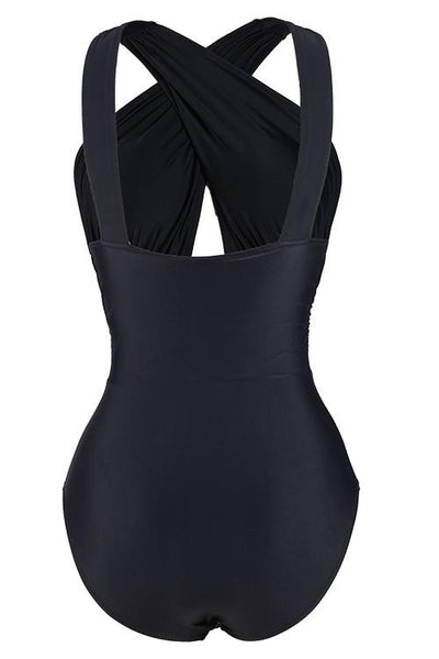 Deep Feelings Cross One-piece Swimsuit