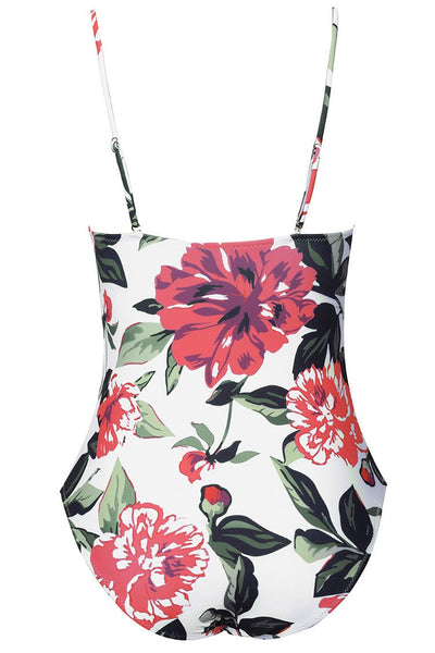 Movie Scene Floral One-piece Swimsuit