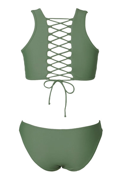 Matcha Mousse Solid Bikini Set