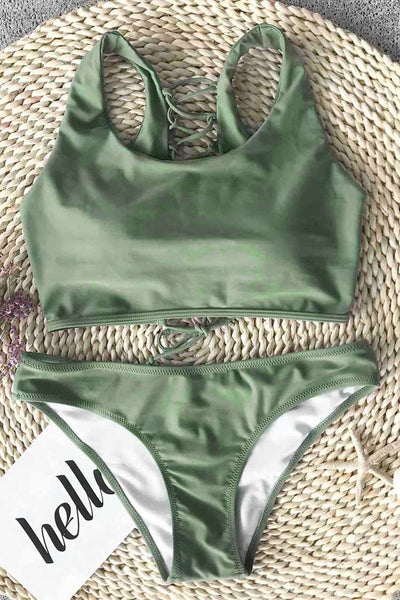 Matcha Mousse Solid Bikini Set