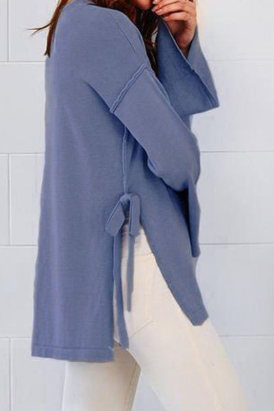 Age Of Innocent High Low Bowknot Sweater
