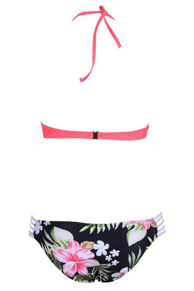 Summer Blooming Halter Bikini Set