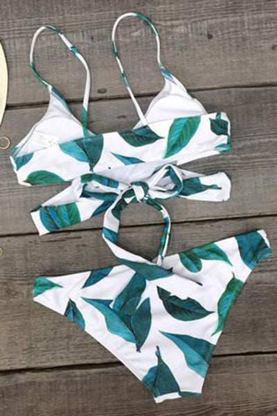 Court And Spark Fresh Leaves Bikini Set