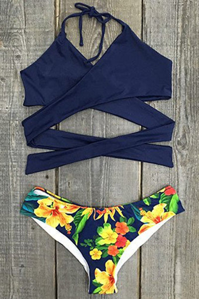 Flower Bomb Cross Bikini Set