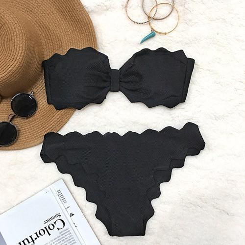 Shining Day Waves Halter Bikini Set