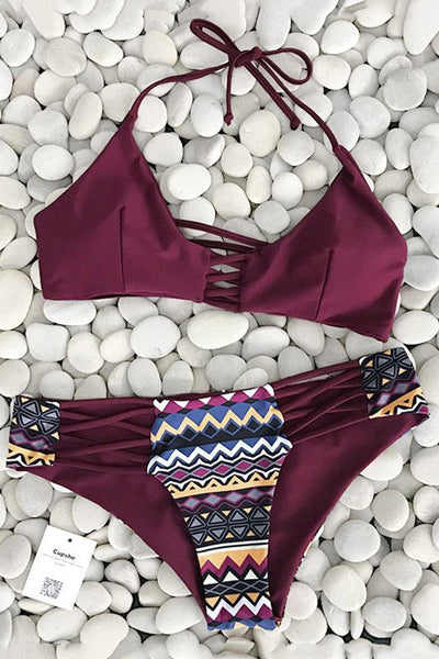 Happy Together Halter Bikini Set