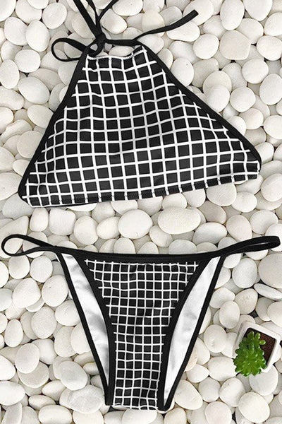 Hello Mosaic Halter Bikini Set