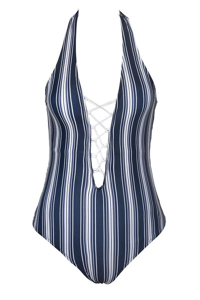 She Is Mature Halter One-piece Swimsuit