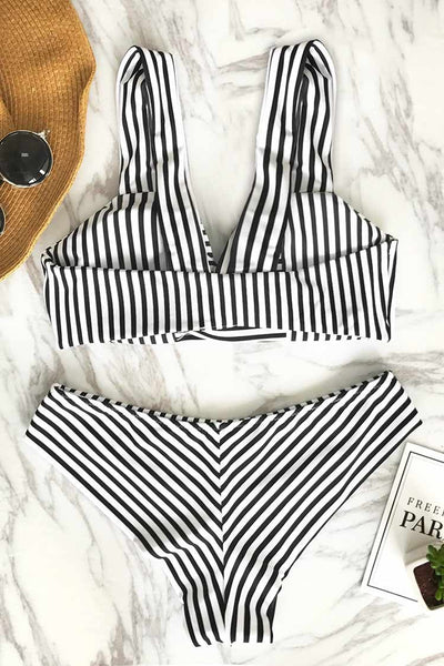 Special For You Stripe Bikini Set