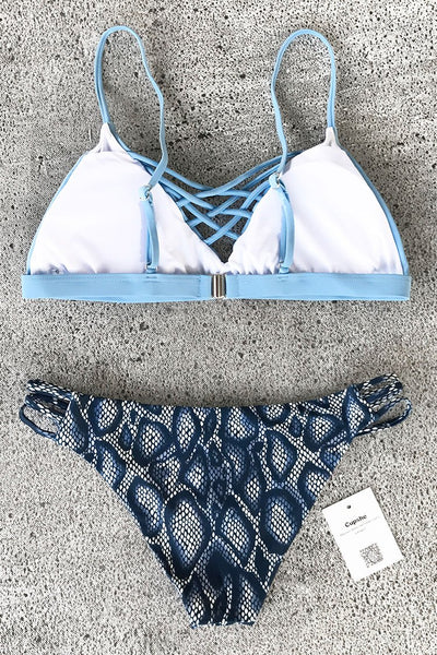 Salty Seabreeze Lace Up Bikini Set