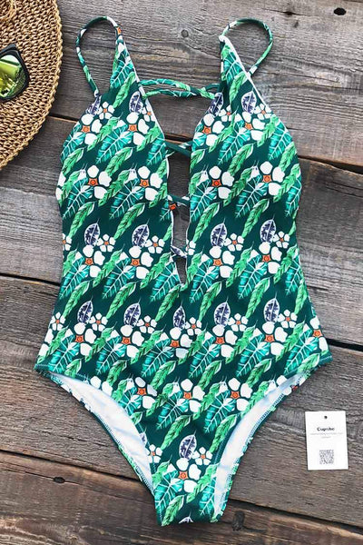 Lush Courtyard Print One-piece Swimsuit