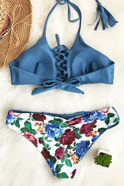 Blue Enchantress Tassel Bikini Set