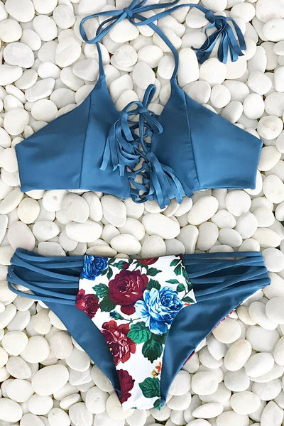 Blue Enchantress Tassel Bikini Set