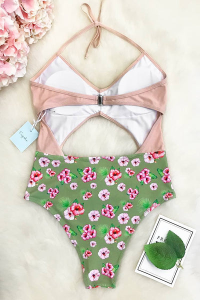 Sweet Heart Halter One-piece Swimsuit