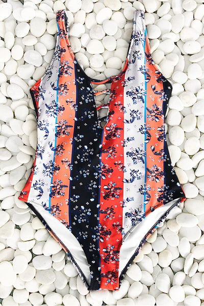 Wander Leisurely Print One-piece Swimsuit