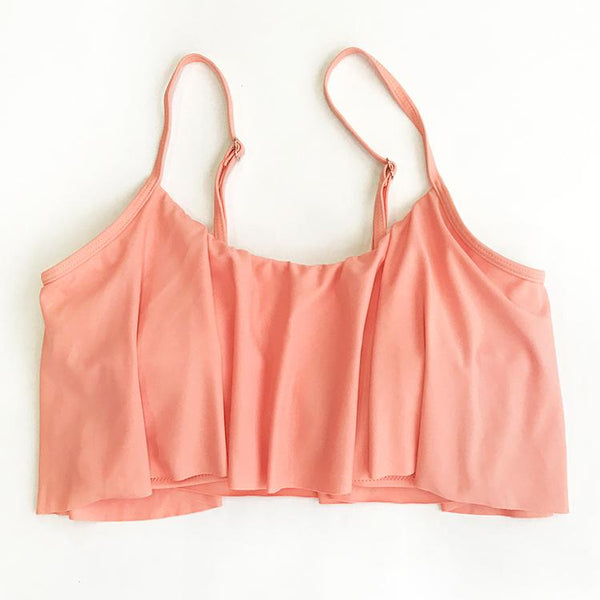 Seaside Gale Falbala High-waisted Bikini Set
