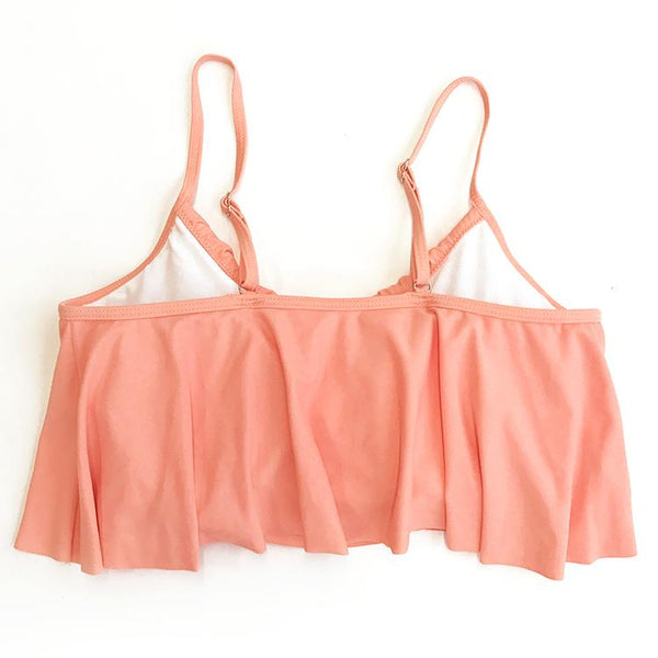 Seaside Gale Falbala High-waisted Bikini Set