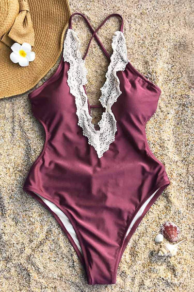 Enormous Enjoyment Lace One-piece Swimsuit