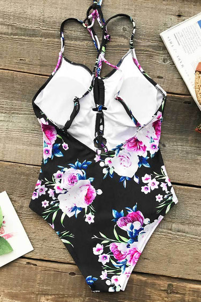 Beauty In Darkness Print One-piece Swimsuit