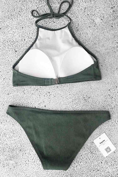 Matcha Ice Cream Halter bikini Set